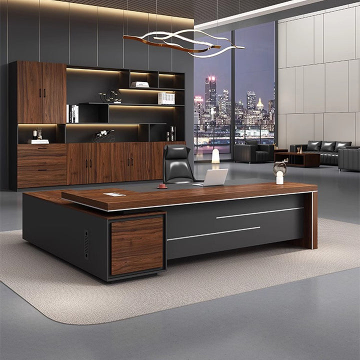大型役員デスク|ビジネス 高級感 カスタマイズ可能