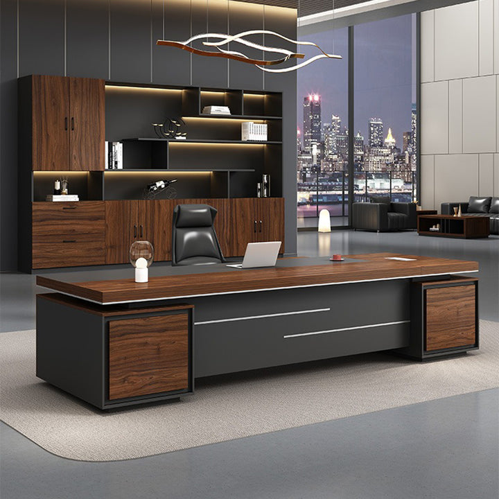 大型役員デスク|ビジネス 高級感 カスタマイズ可能