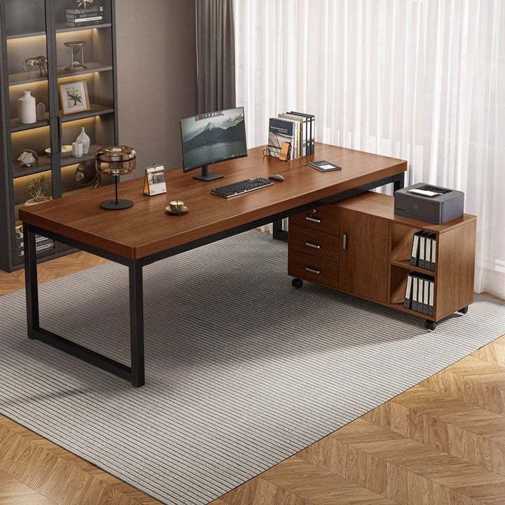 大型役員デスク|シック キャスター付き 優れた機能性