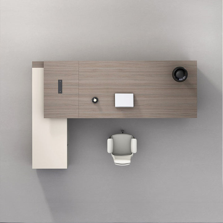 大型役員デスク|高級感 現代性 USBポート付き