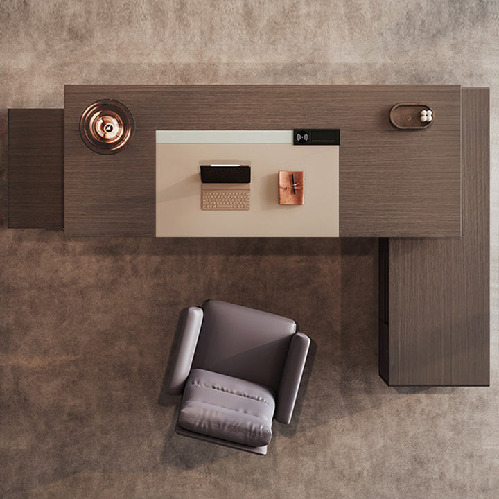 大型役員デスク|高品質 高貴な雰囲気 コードホール付き