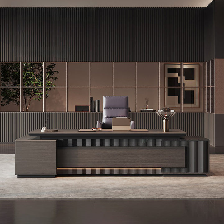 大型役員デスク|高品質 高貴な雰囲気 コードホール付き