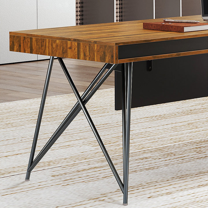 大型役員デスク|シンプル 優雅さ ロック付き