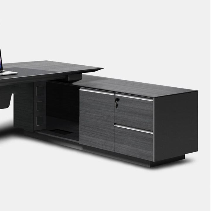 大型役員デスク｜シンプルモダン 落ち着き 実用性
