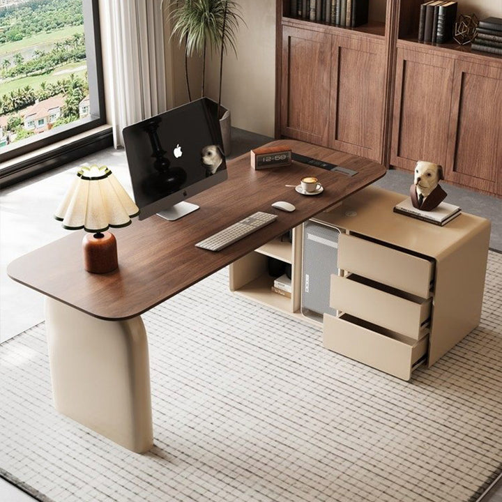 大型役員デスク｜クラシック 安定感 大収納力