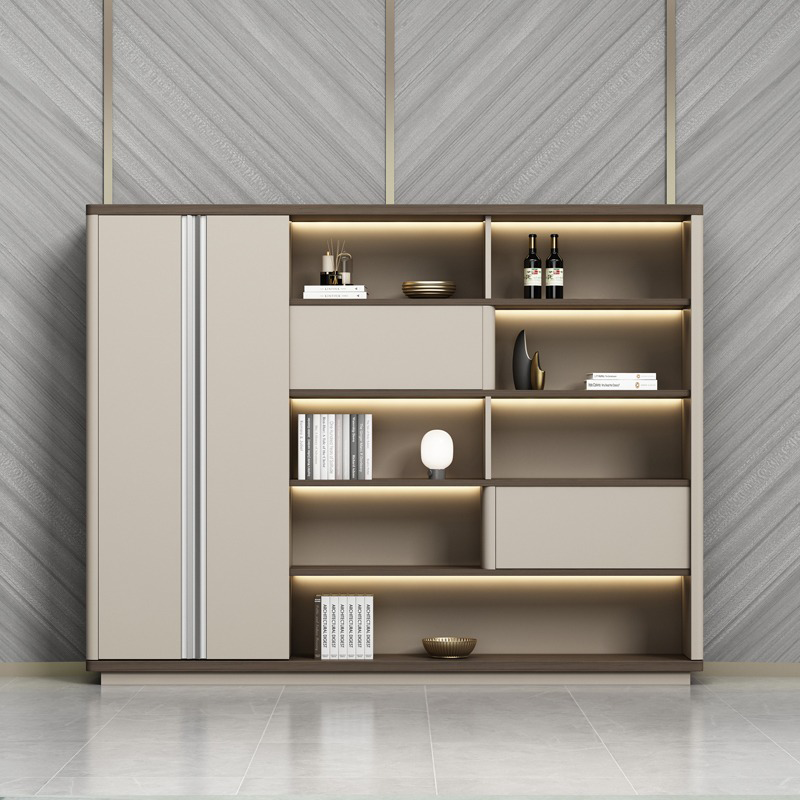 壁面収納｜LEDライト内蔵 シンプルモダン 空間演出