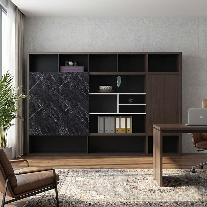 壁面収納｜ウッドテクスチャ スタイリッシュ 省スペース設計