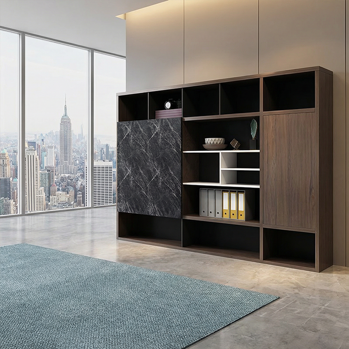 壁面収納｜ウッドテクスチャ スタイリッシュ 省スペース設計