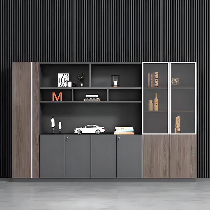 壁面収納｜ガラスキャビネット インテリジェンス 整理効率向上