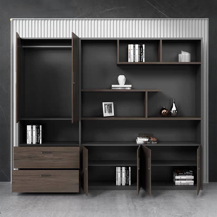 壁面収納｜ウッドグレイン 現代的 空間整理