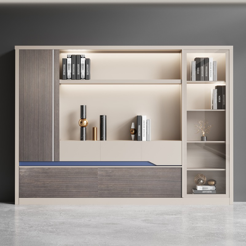 壁面収納｜LEDウッドパネル 高級モダン 空間演出