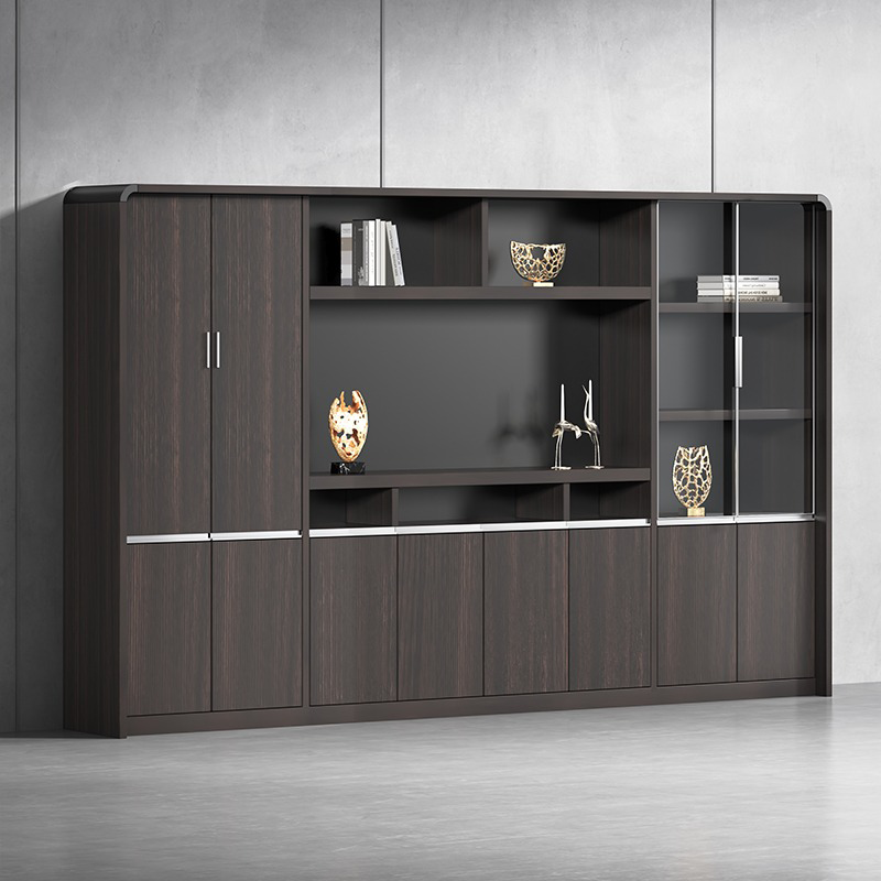 壁面収納｜ガラス扉シェルフ モダン 空間透明化