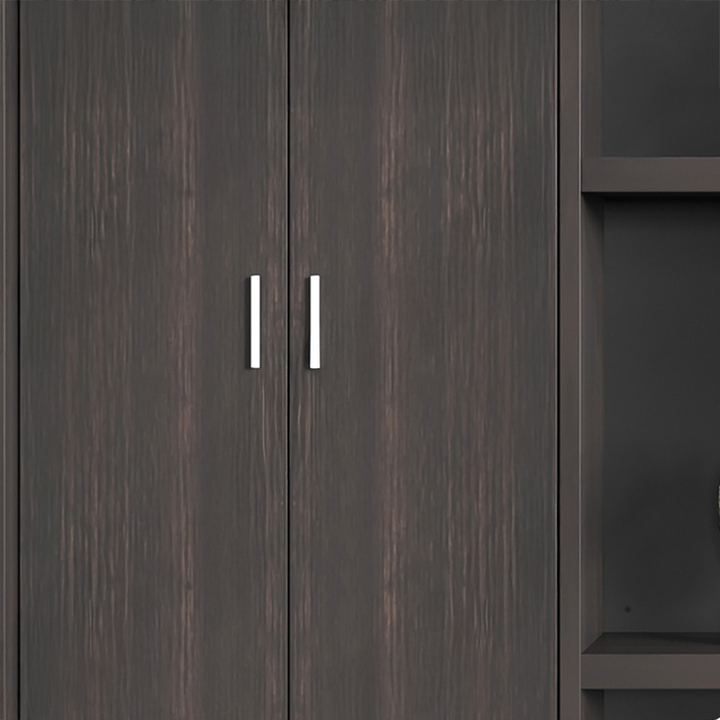 壁面収納｜ガラス扉シェルフ モダン 空間透明化