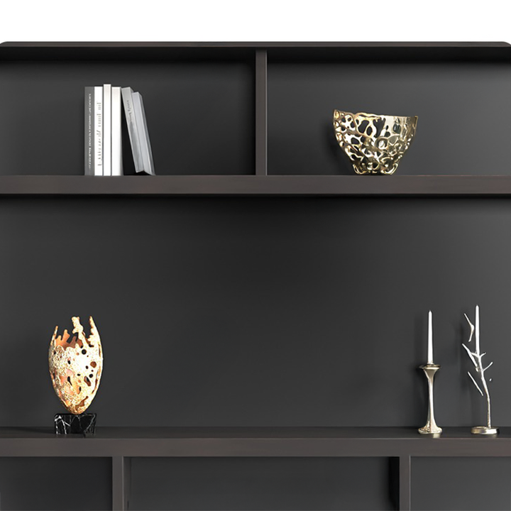 壁面収納｜ガラス扉シェルフ モダン 空間透明化