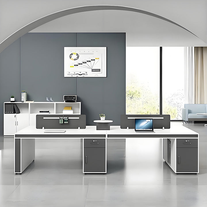 オフィスデスク・事務机｜シンプル 機能性 トップパネル付き